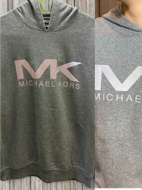 Michael Kors  Unisex Grey Hoodie  MK Logo L